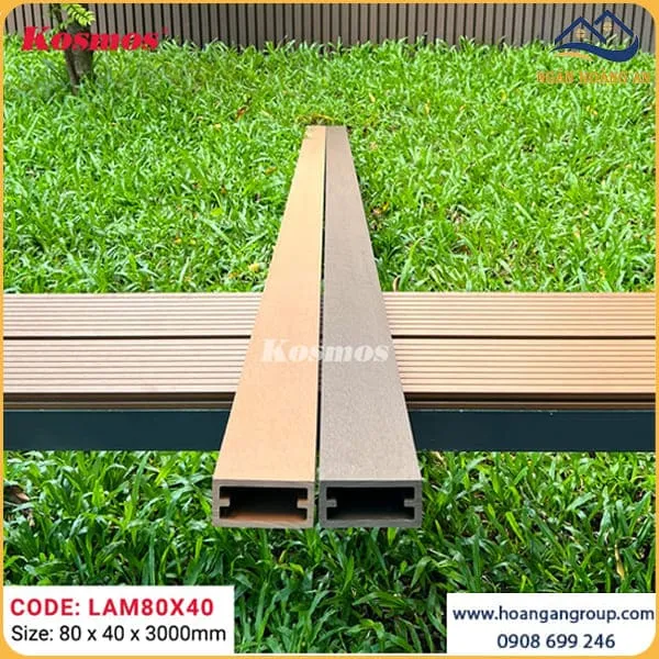 Thanh Lam Gỗ Nhựa Ngoài Trời Kosmos LAM80x40 Coffee
